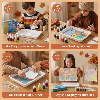 Creative Marble Watercolor Painting Play Set