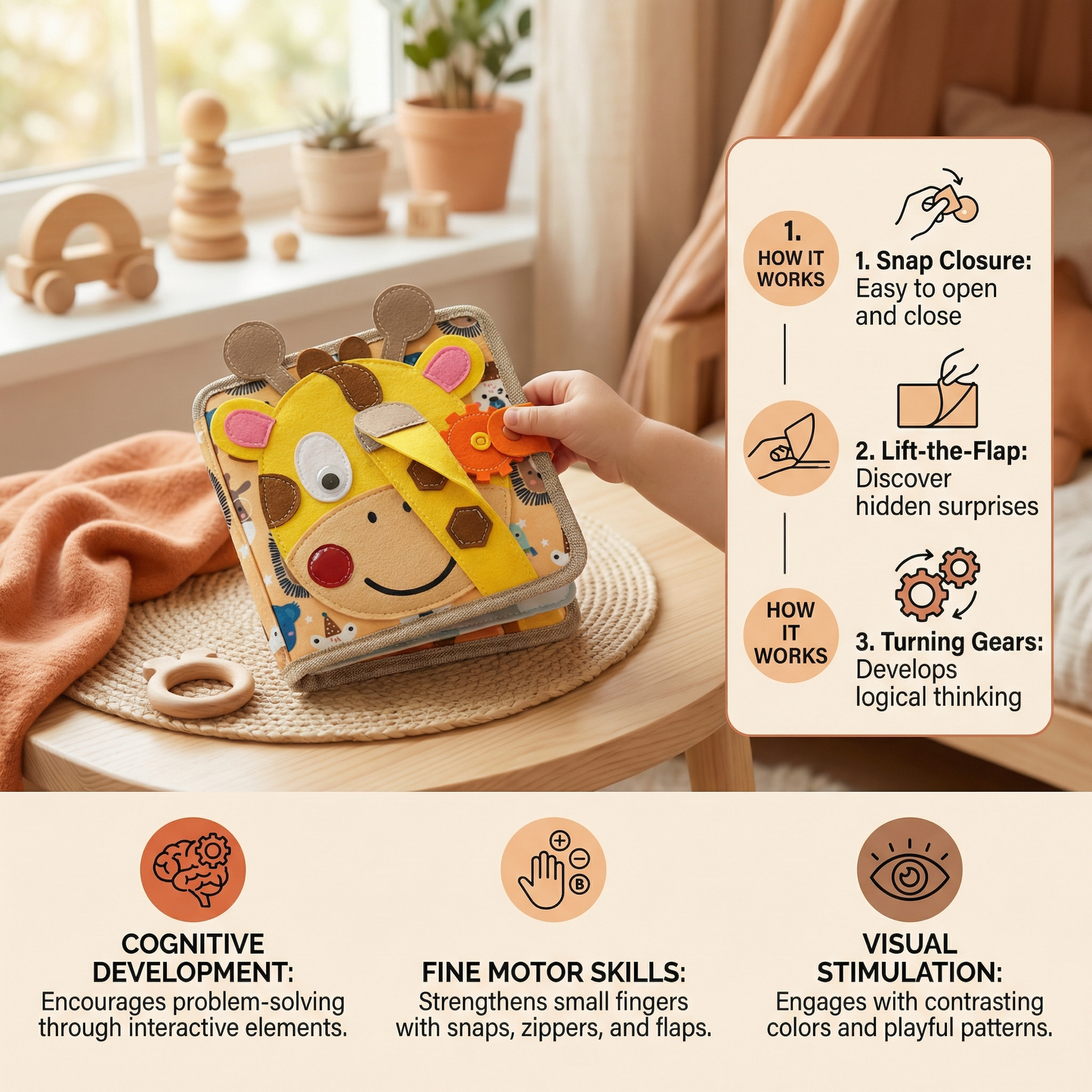Montessori Sensory Giraffe Story Book