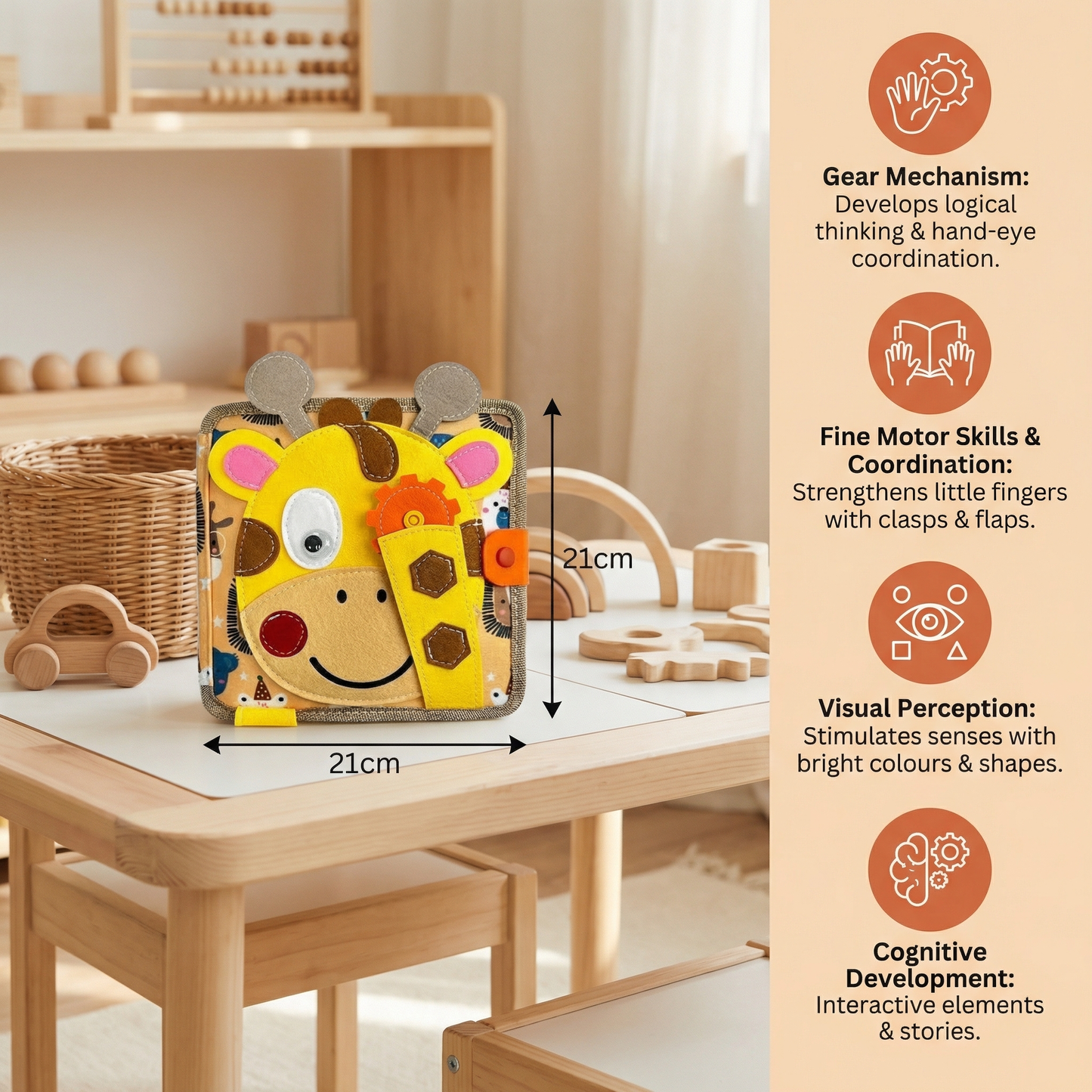 Montessori Sensory Giraffe Story Book