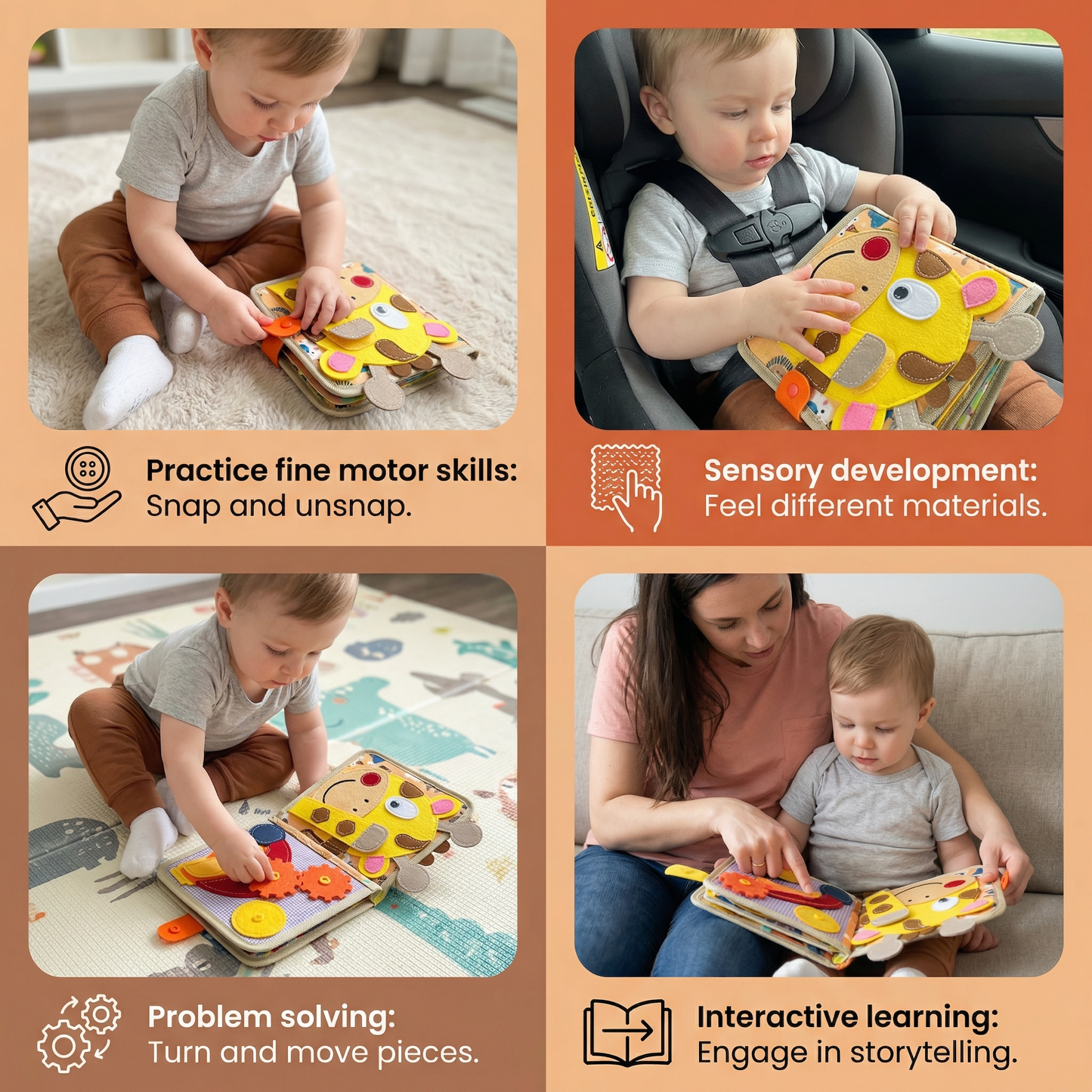 Montessori Sensory Giraffe Story Book