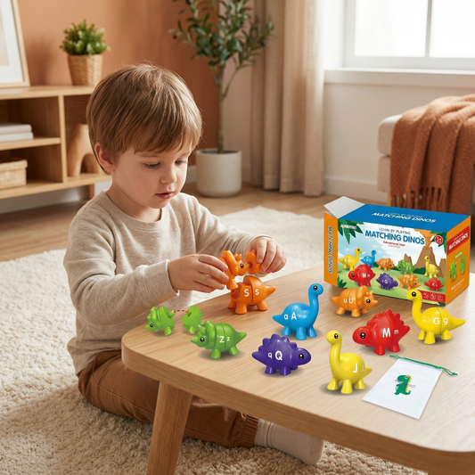 Educational Montessori Color Dinosaur Sorting Game Set