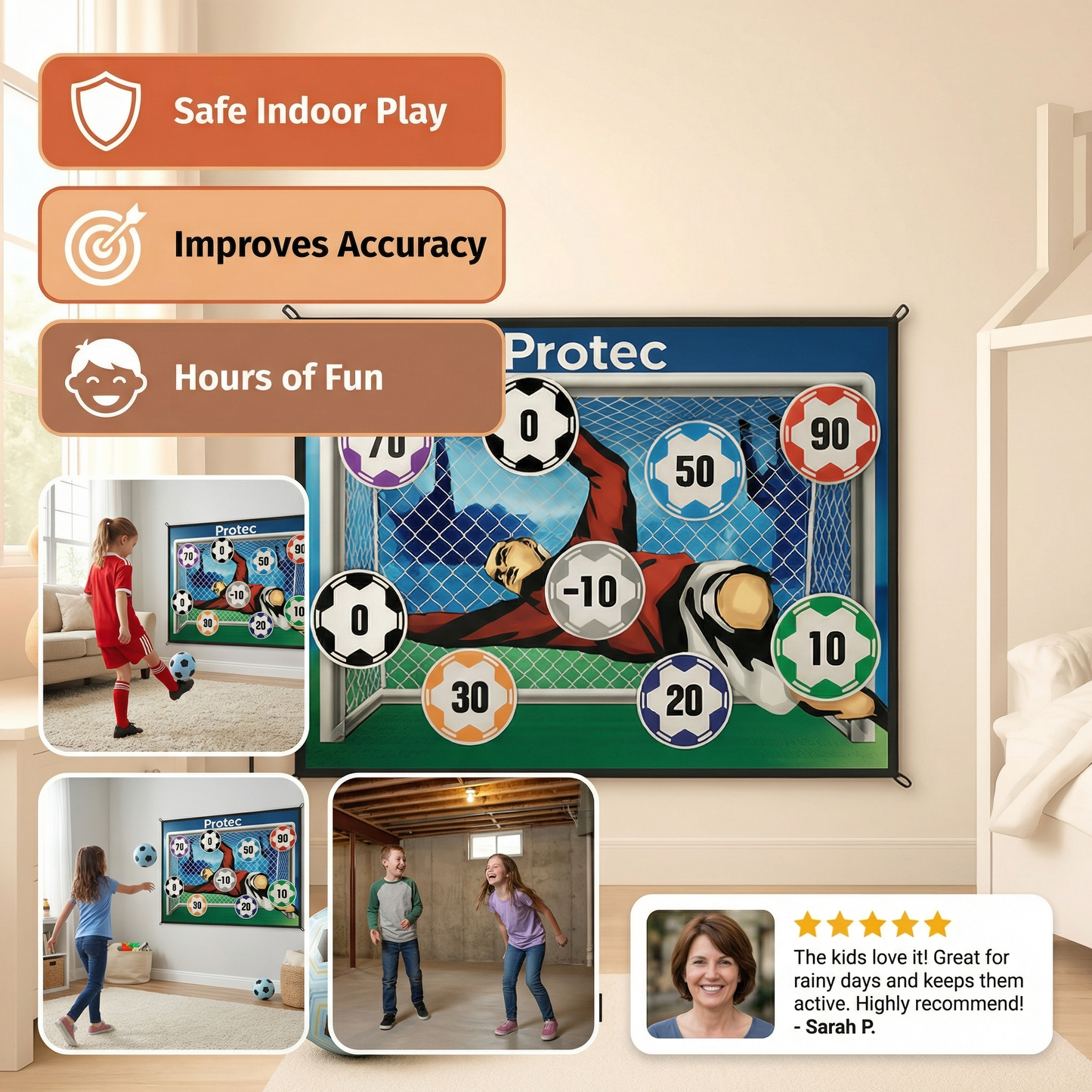 Safe Soccer Goal Shooting Wall for Home