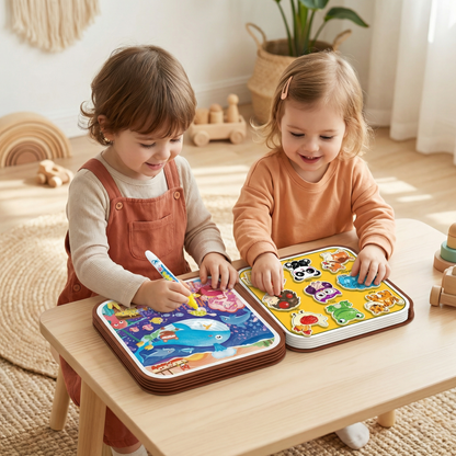 2-in-1 Magical Montessori Storybook for Coloring and Play