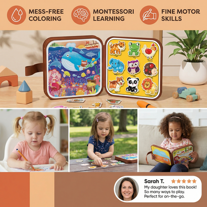 2-in-1 Magical Montessori Storybook for Coloring and Play