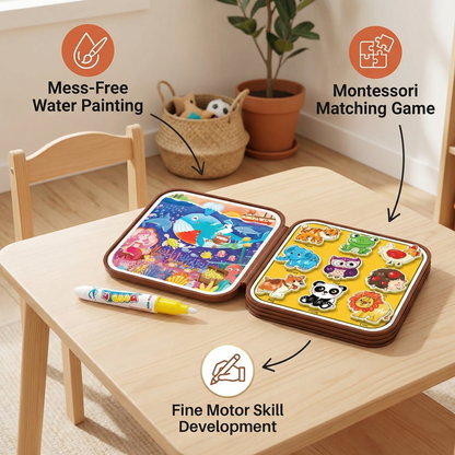 2-in-1 Magical Montessori Storybook for Coloring and Play