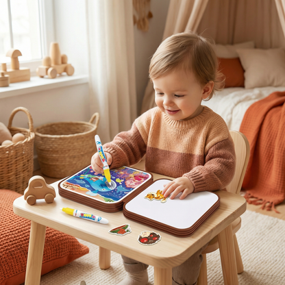 2-in-1 Magical Montessori Storybook for Coloring and Play