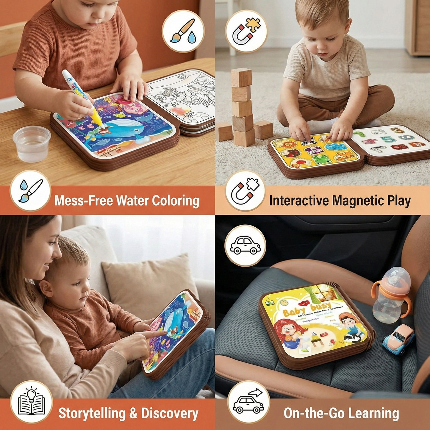 2-in-1 Magical Montessori Storybook for Coloring and Play