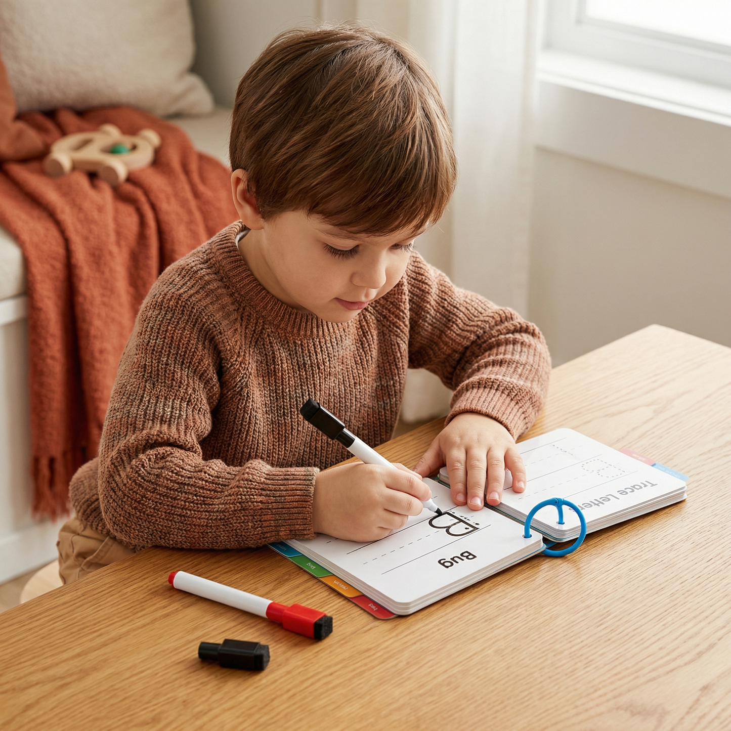 Reusable Numbers and Letters Training Book for Kids