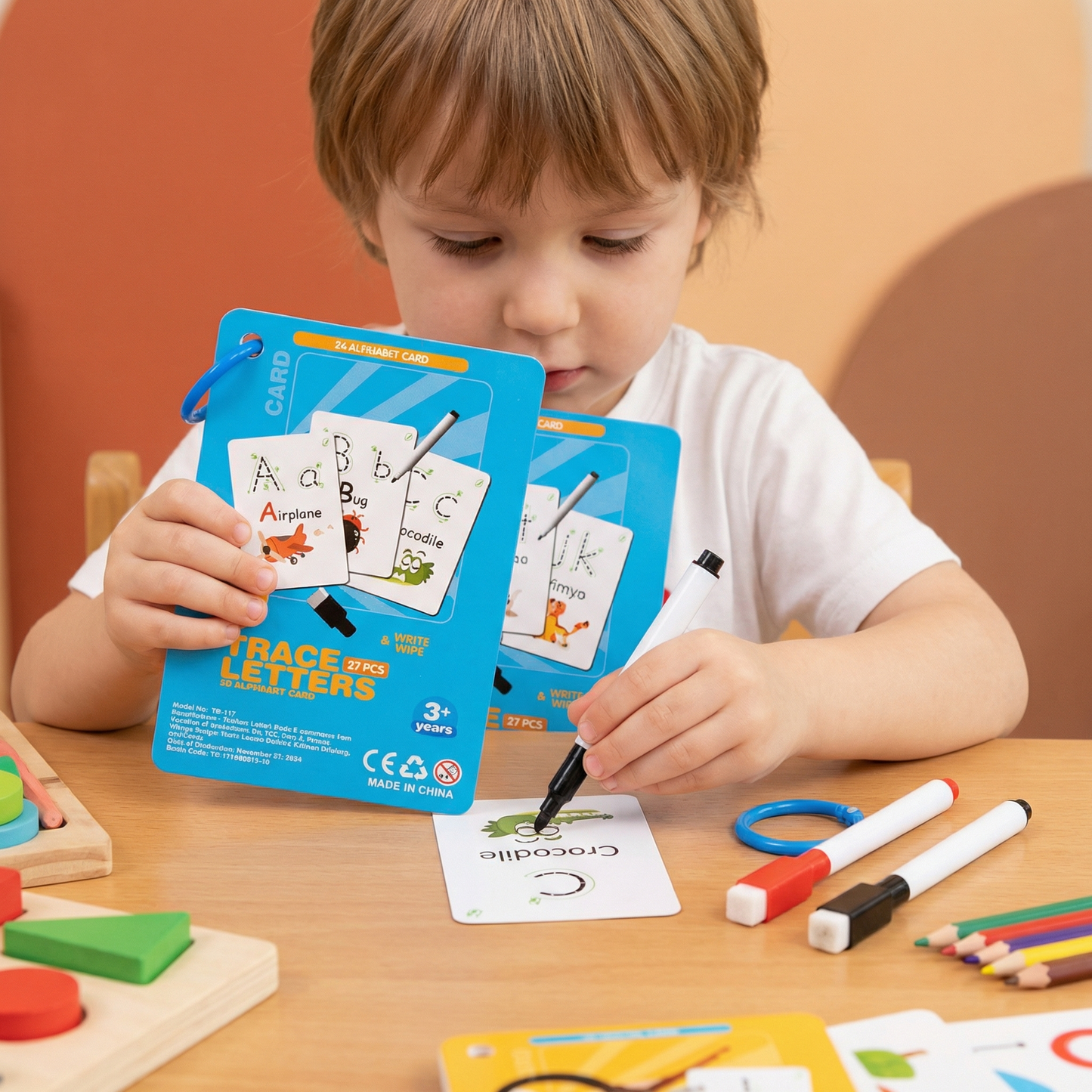 Reusable Numbers and Letters Training Book for Kids