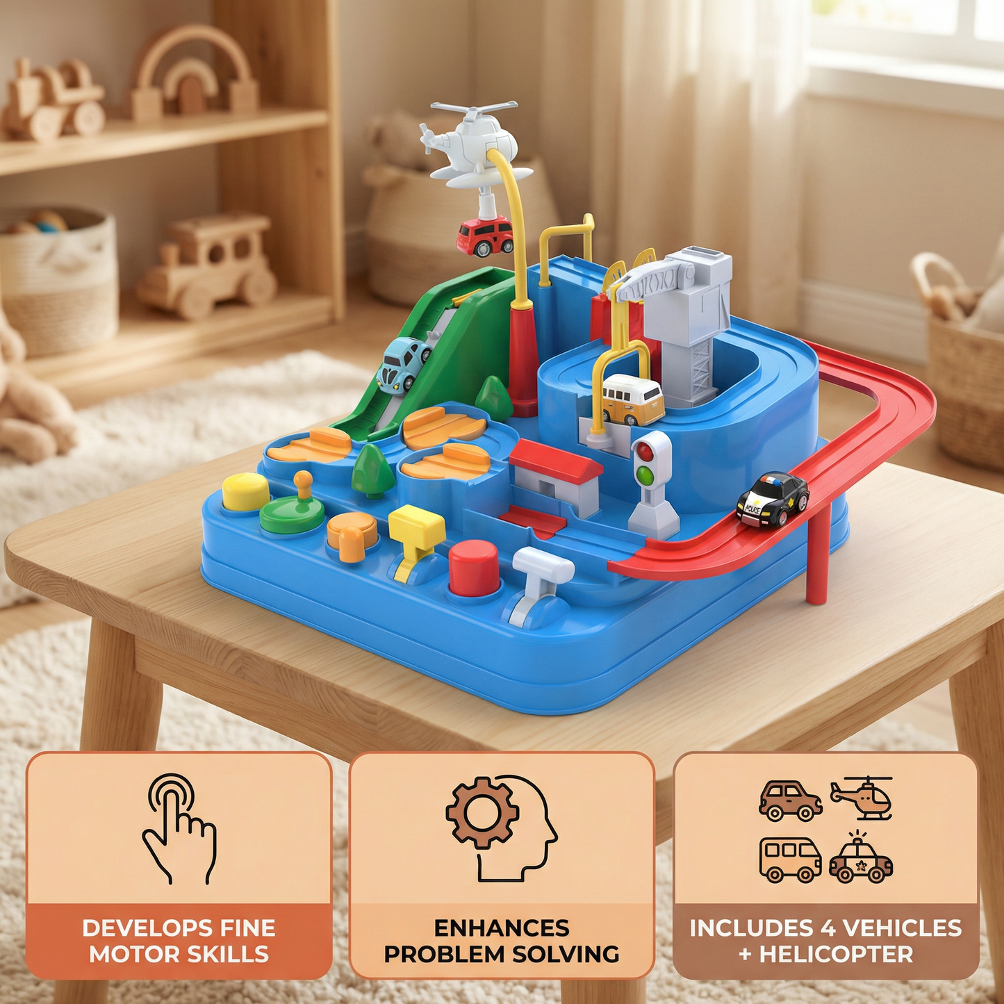 Educational Vehicle Dexterity Game for Kids