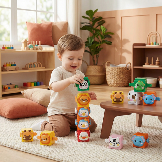 Educational Montessori Animal Stacking Set Building Toy