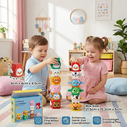 Educational Montessori Animal Stacking Set Building Toy