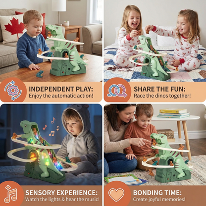 Dinosaur Slide Roller Coaster Fun