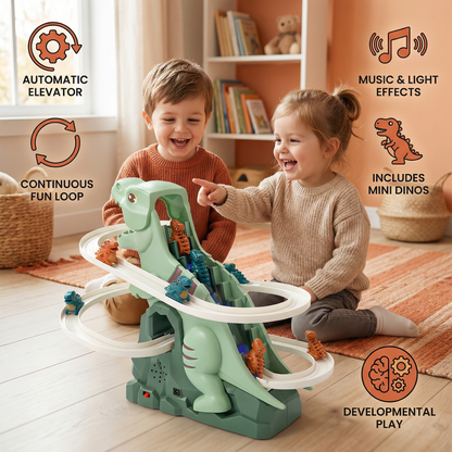 Dinosaur Slide Roller Coaster Fun