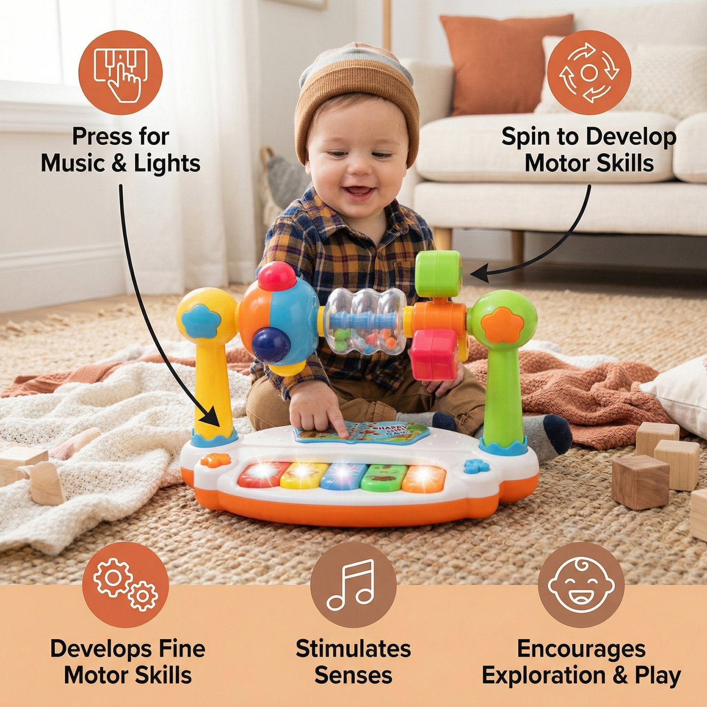 Musical 5-in-1 Learning Toy for Babies