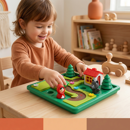 Montessori Little Red Riding Hood Puzzle and Skill Game