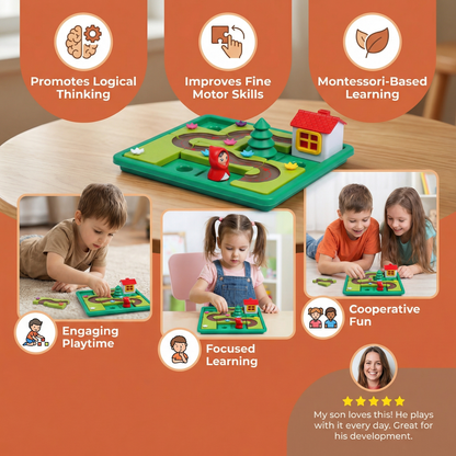 Montessori Little Red Riding Hood Puzzle and Skill Game