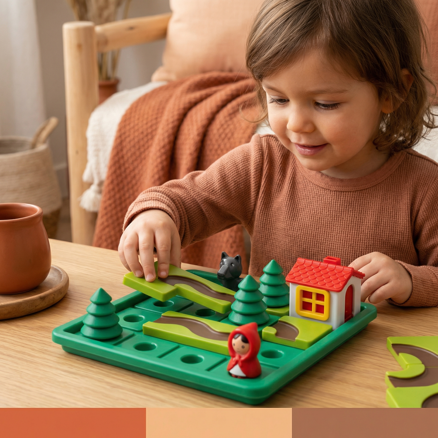Montessori Little Red Riding Hood Puzzle and Skill Game