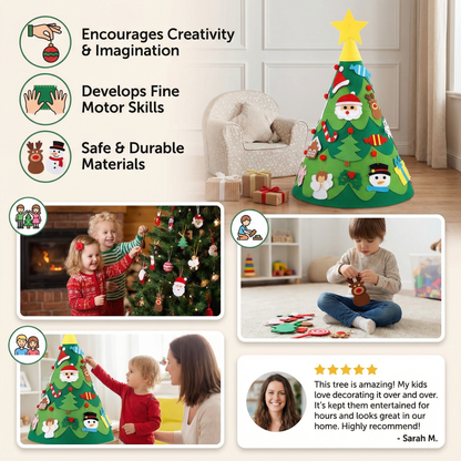 Montessori 3D Felt Christmas Tree