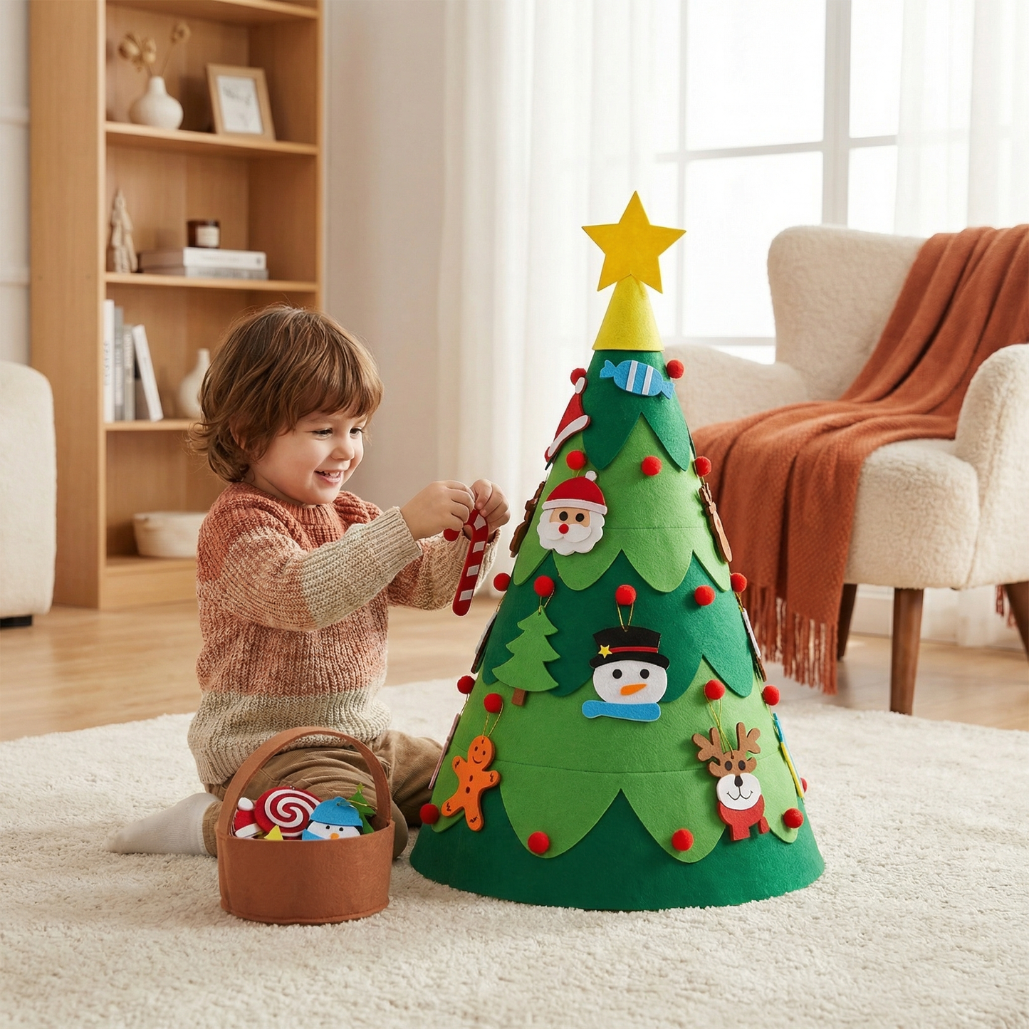 Montessori 3D Felt Christmas Tree