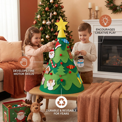 Montessori 3D Felt Christmas Tree