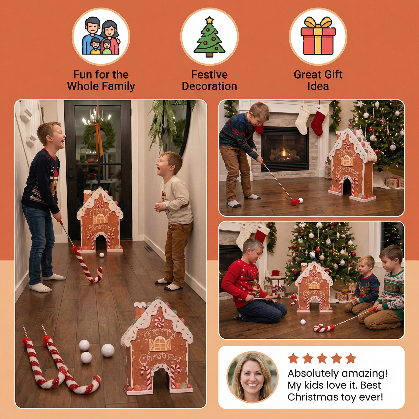 Gingerbread Golf Christmas Toy