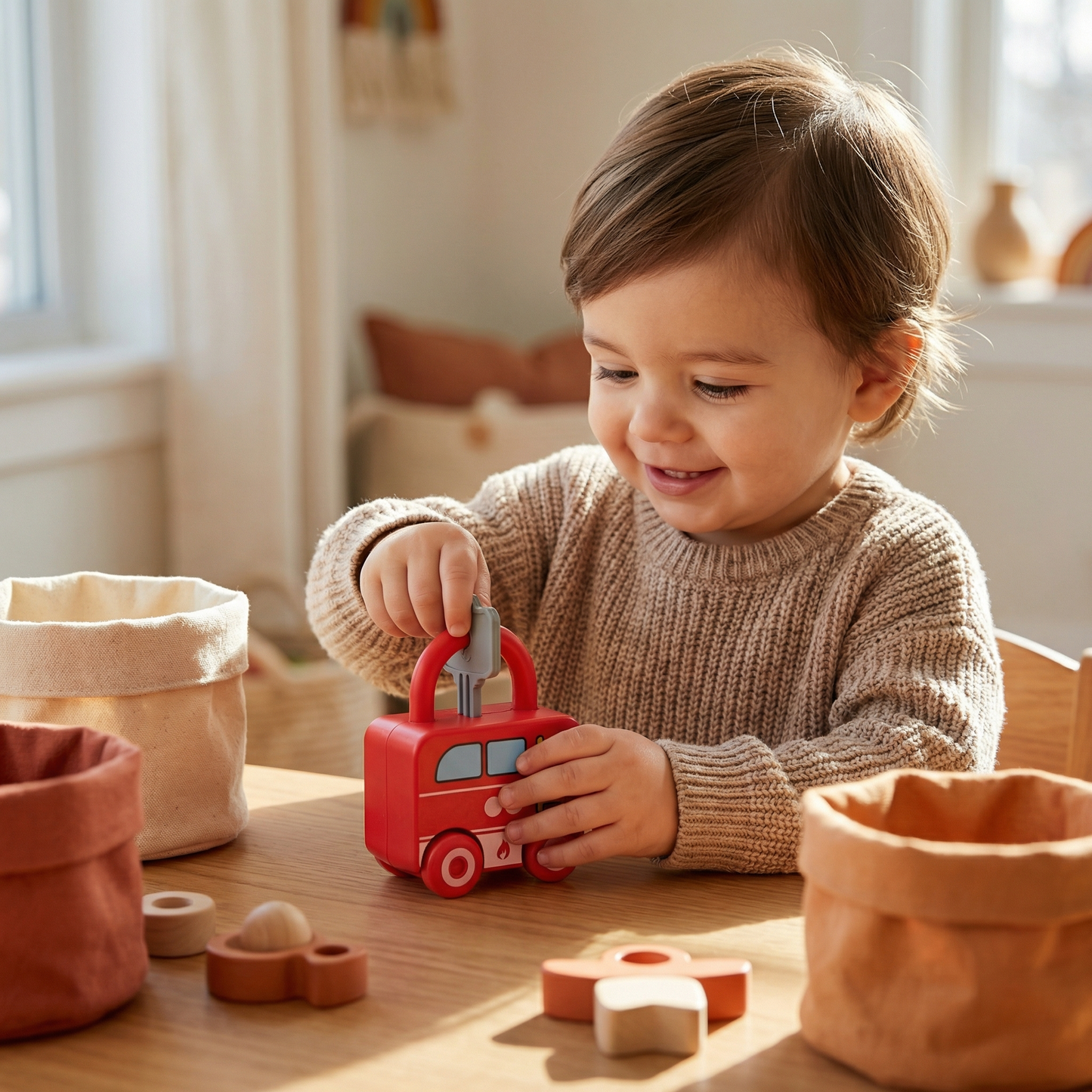Montessori Key & Lock – Patterns and Colors Toy