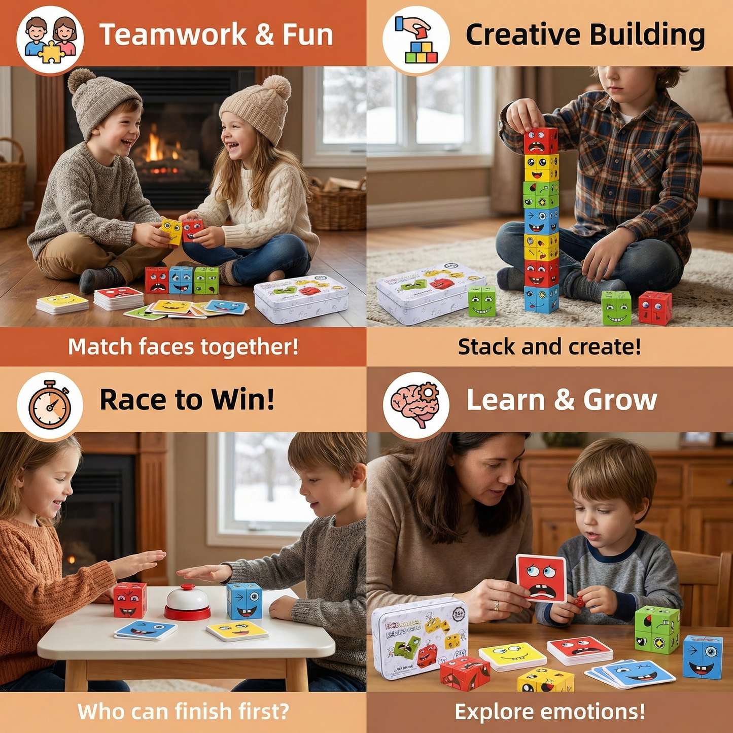 Face Puzzle Cube Game