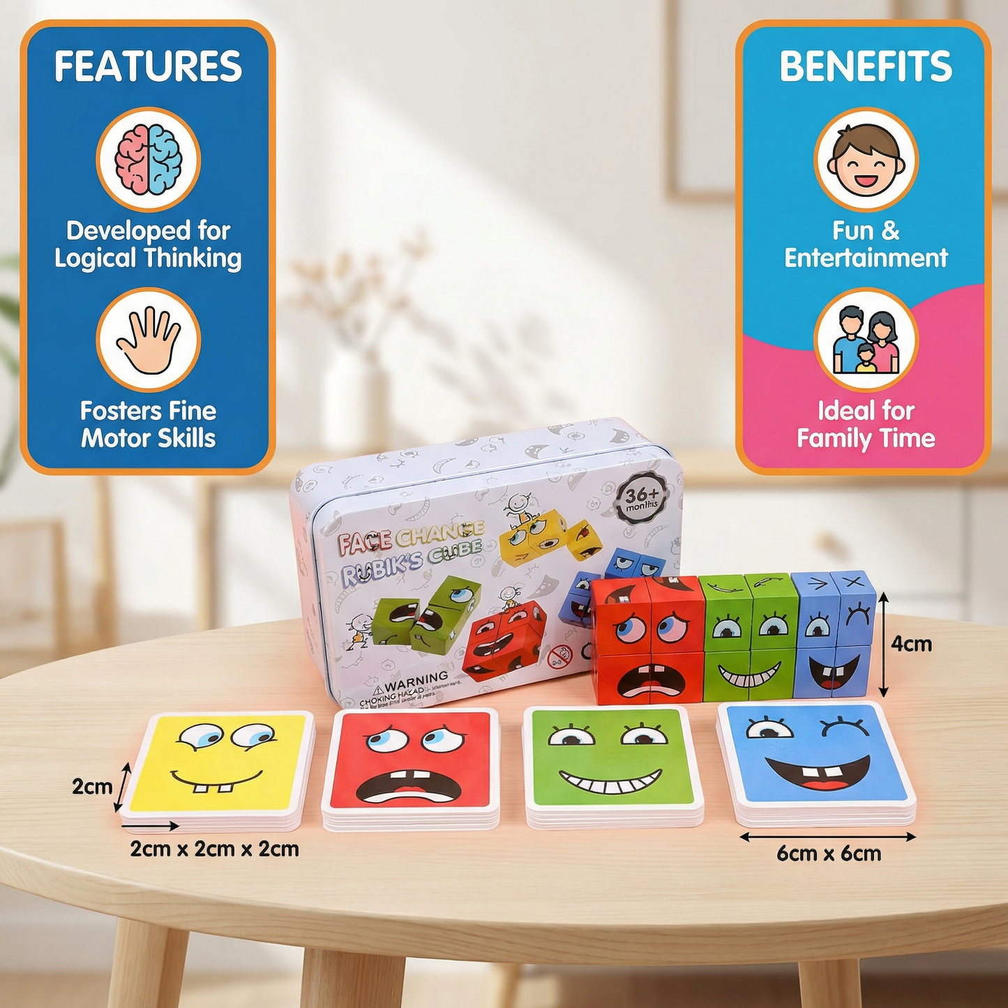 Face Puzzle Cube Game