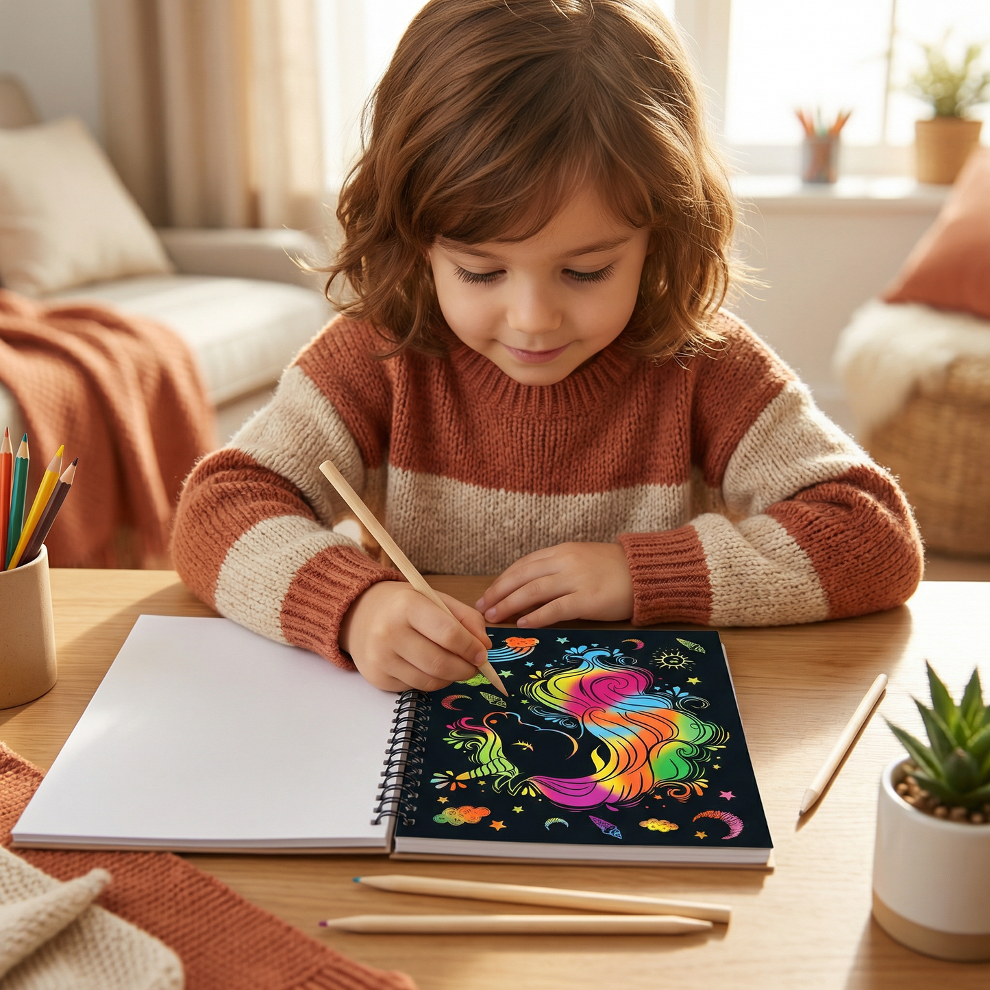 Magical Rainbow Scratch Paper