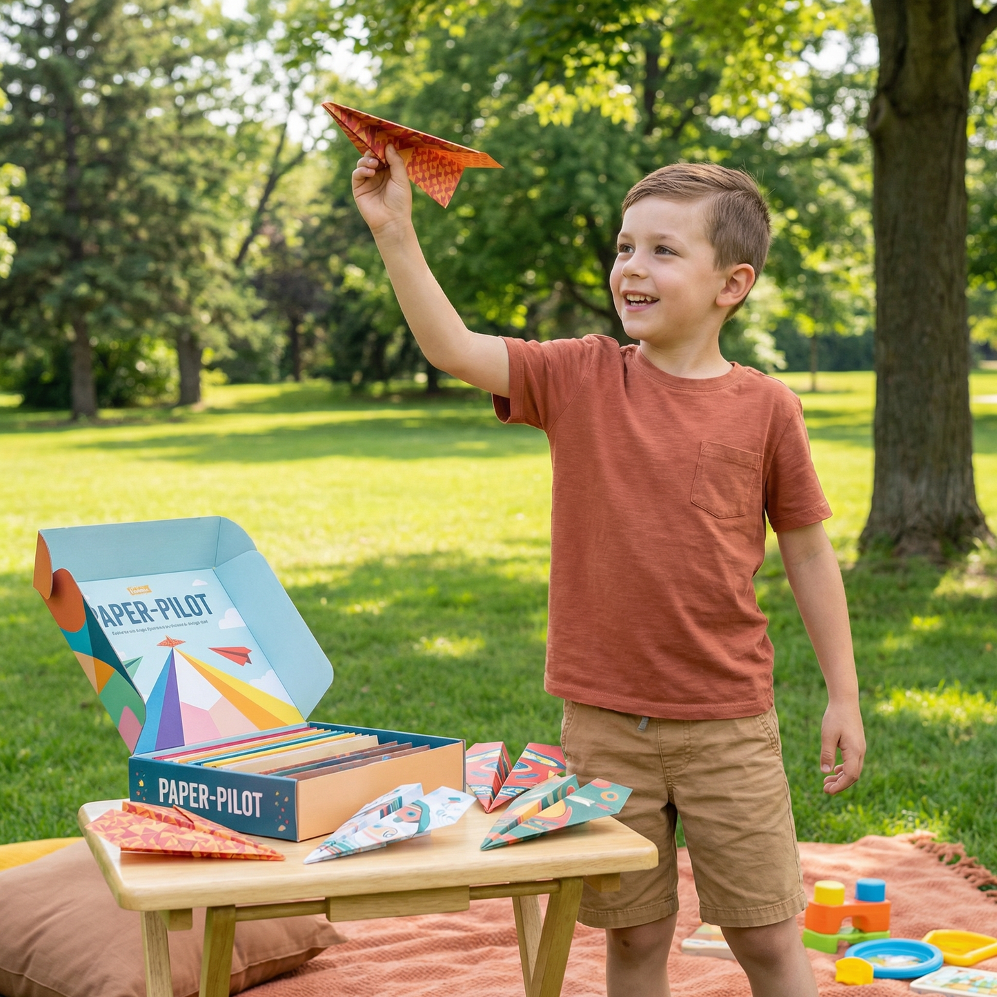 Origami Paper Airplane Building Set with Instructions