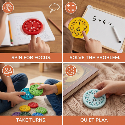 Math Learning Game Fidget Spinner