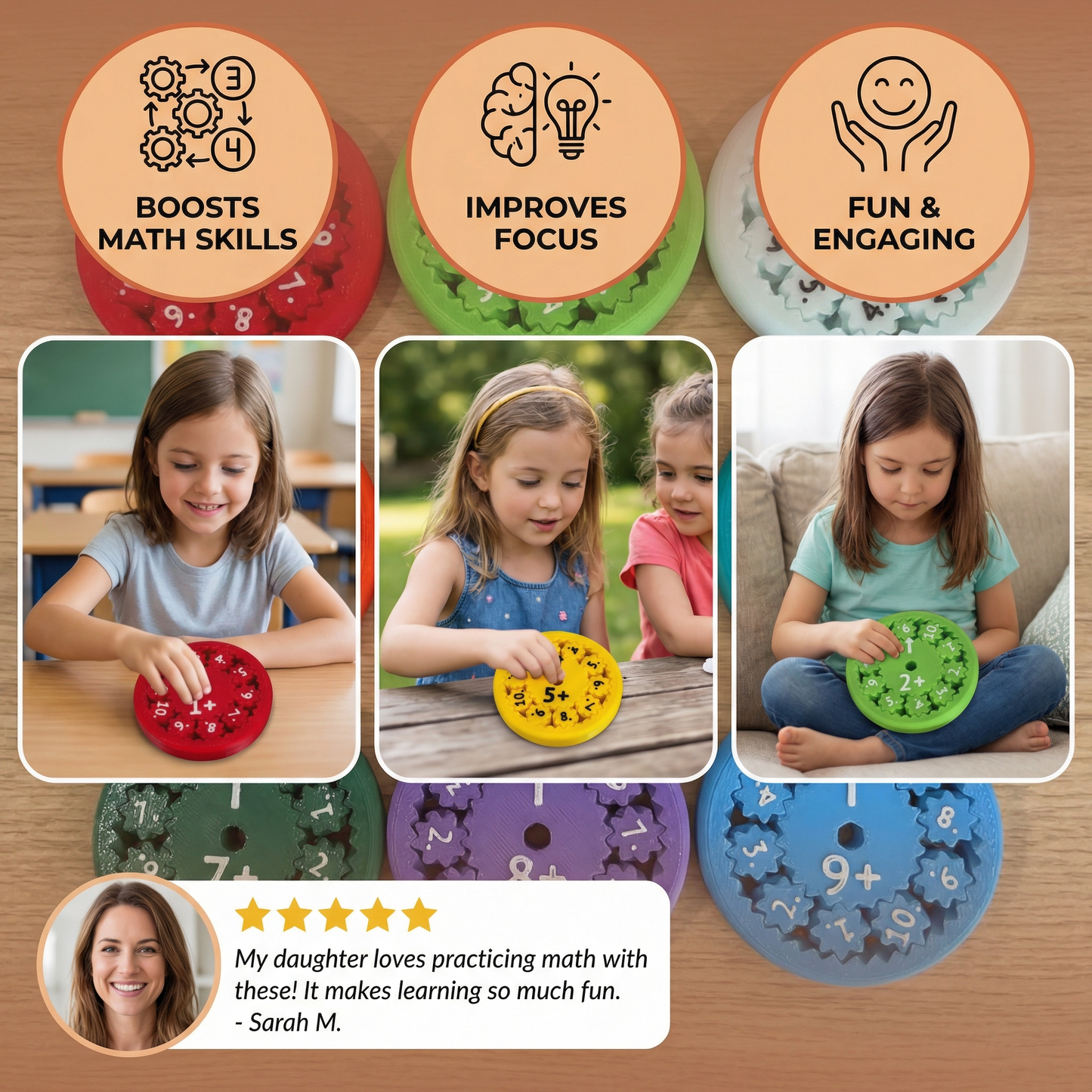 Math Learning Game Fidget Spinner
