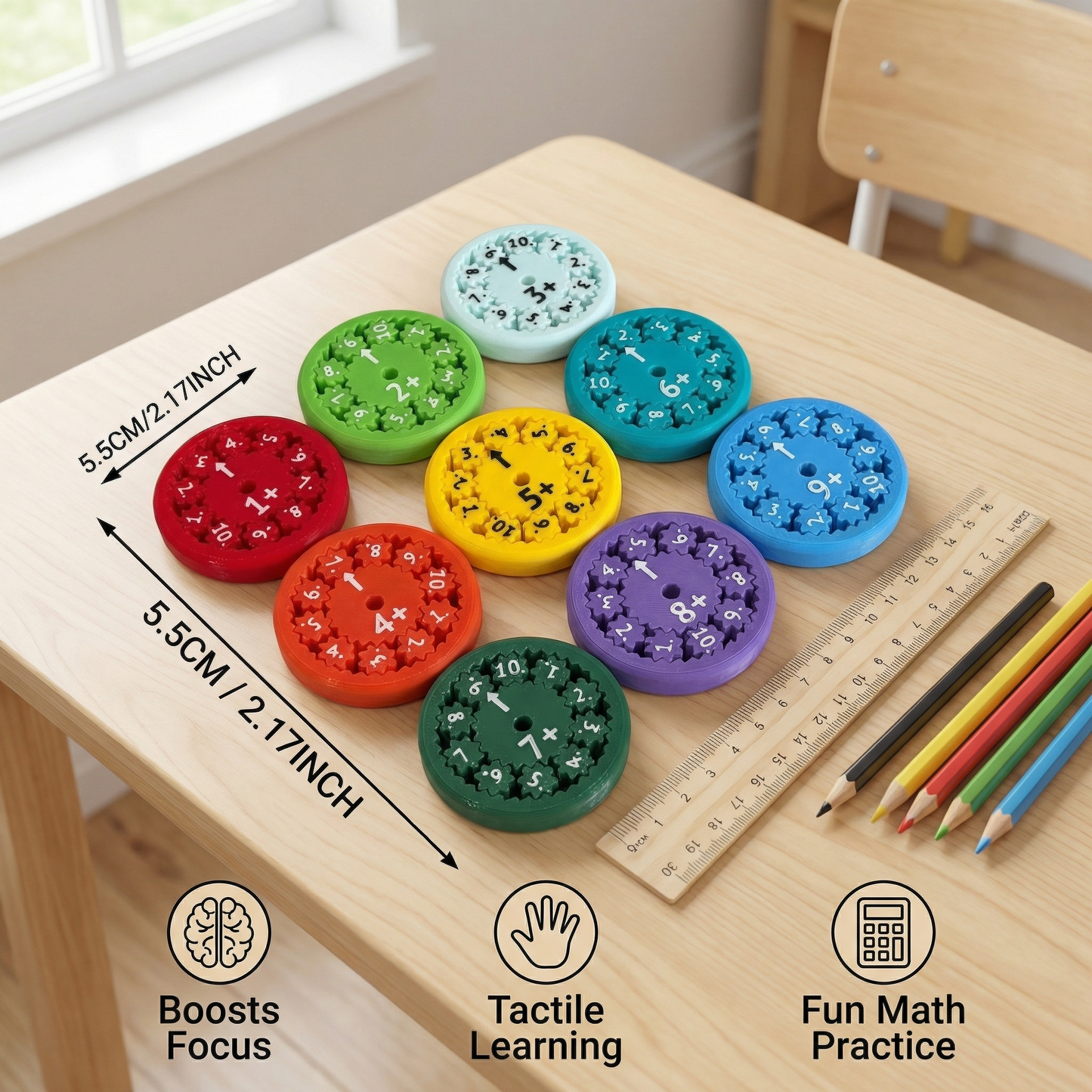 Math Learning Game Fidget Spinner