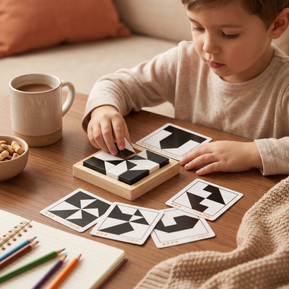 Two-Tone Logic Puzzle Game in Pocket Size