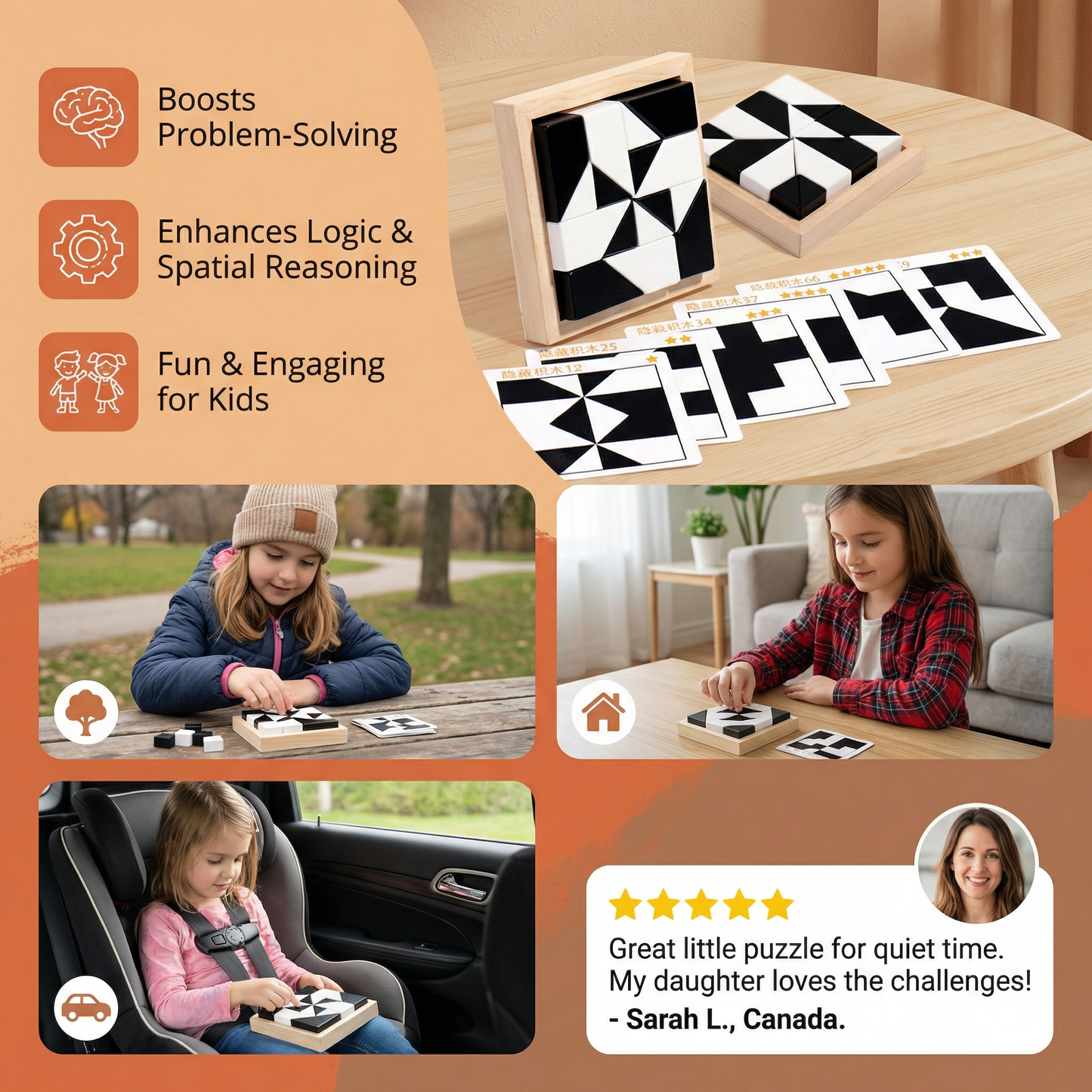 Two-Tone Logic Puzzle Game in Pocket Size