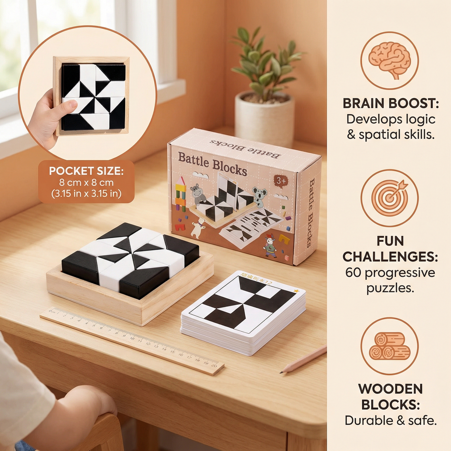 Two-Tone Logic Puzzle Game in Pocket Size