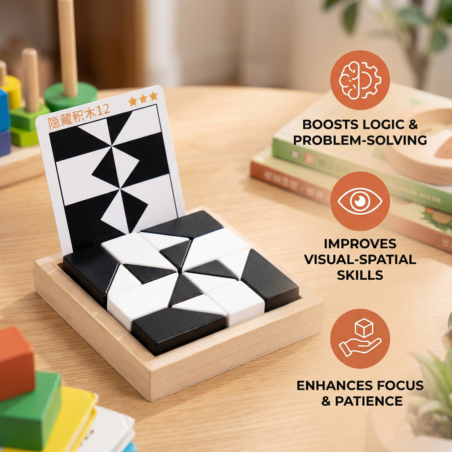 Two-Tone Logic Puzzle Game in Pocket Size