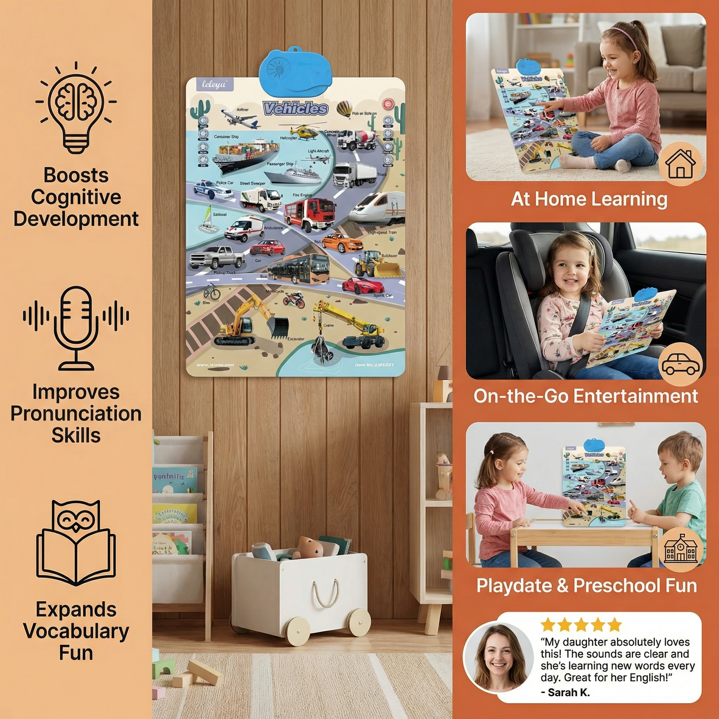 Talking English Learning Board for Kids