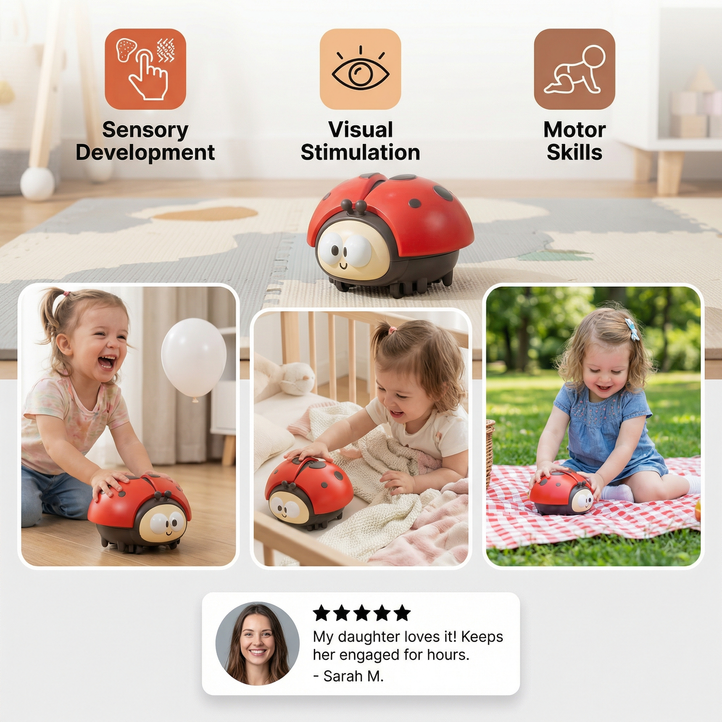 Ladybug Balloon Toy for Babies