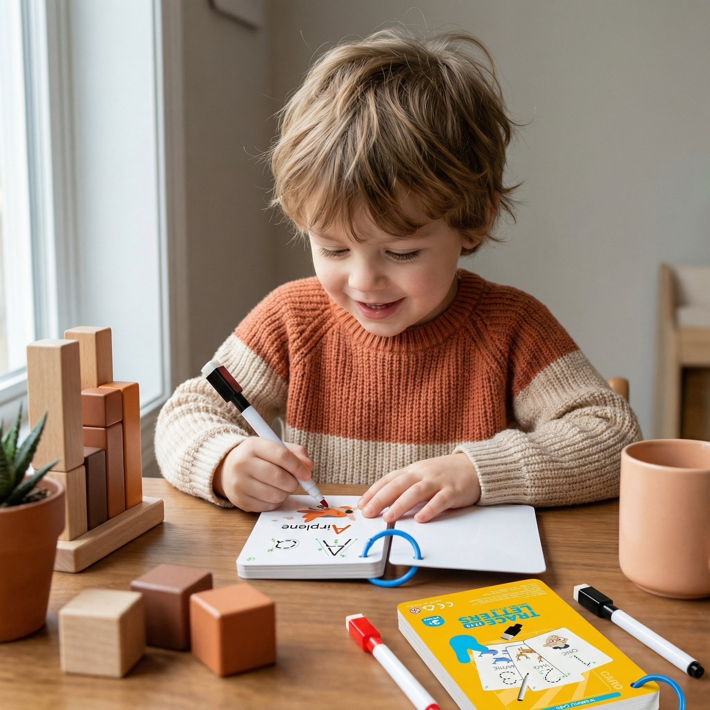 Reusable Numbers and Letters Training Book for Kids