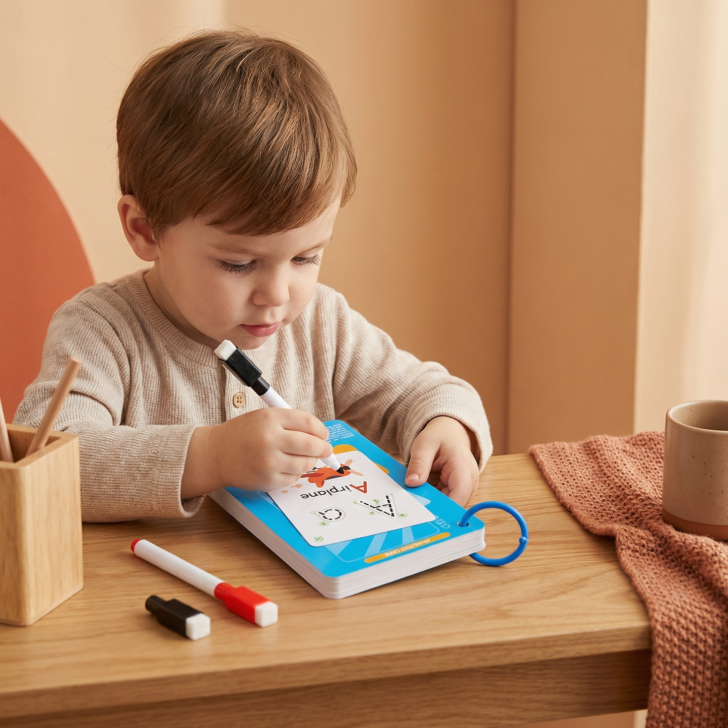 Reusable Numbers and Letters Training Book for Kids