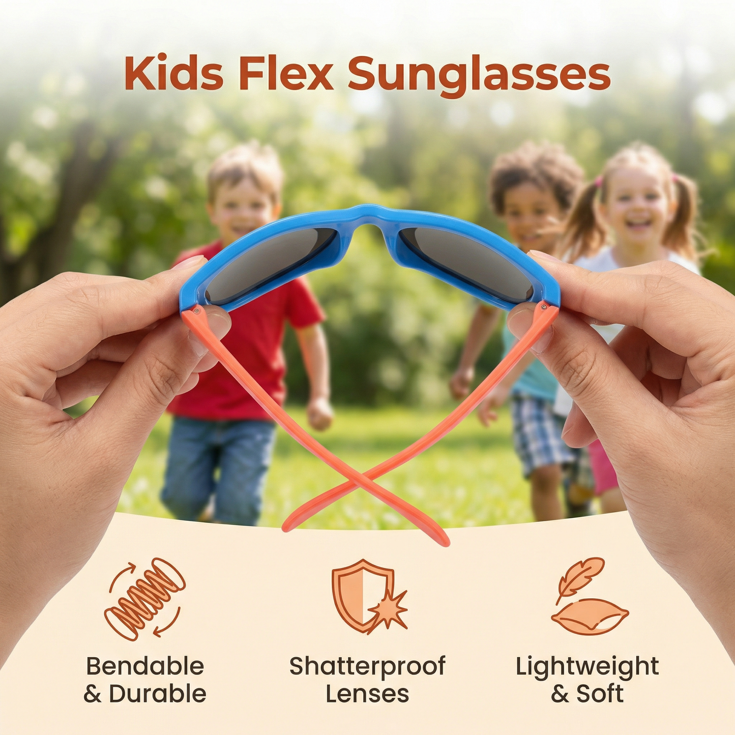 Kids Flex Sunglasses with Flexible and Durable Frame
