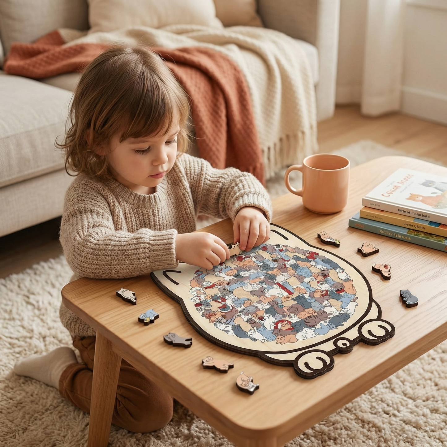 Wooden Cat Puzzle