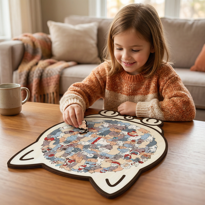 Wooden Cat Puzzle