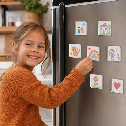 Clear Acrylic Magnetic Photo Frames with Adhesive Backing