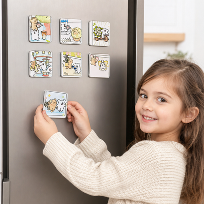Clear Acrylic Magnetic Photo Frames with Adhesive Backing