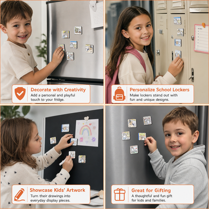 Clear Acrylic Magnetic Photo Frames with Adhesive Backing