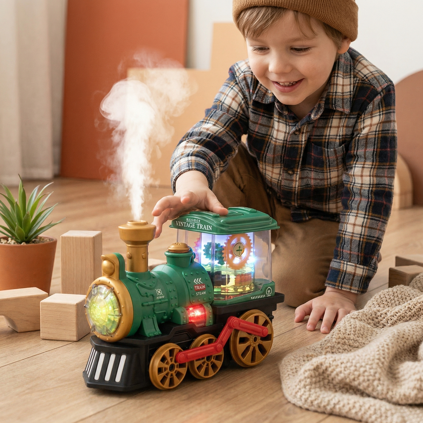 Smart Children's Steam Locomotive with Real Steam
