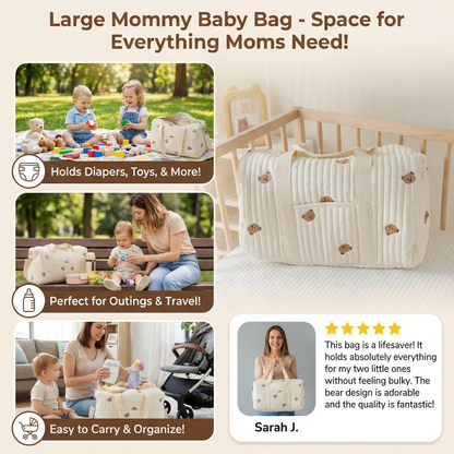 Large Mommy Baby Bag - Space for Everything Moms Need!